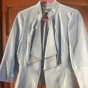 Women's baby blue genuine leather jacket Size S